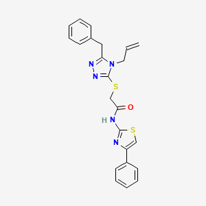 2-[(4-allyl-5-benzyl-4H-1,2,4-triazol-3-yl)thio]-N-(4-phenyl-1,3-thiazol-2-yl)acetamide