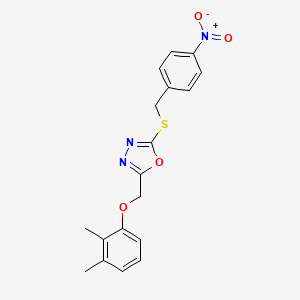 2-[(2,3-dimethylphenoxy)methyl]-5-[(4-nitrobenzyl)thio]-1,3,4-oxadiazole