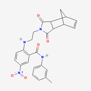 molecular formula C25H24N4O5 B4134481 2-{[2-(3,5-dioxo-4-azatricyclo[5.2.1.0~2,6~]dec-8-en-4-yl)ethyl]amino}-N-(3-methylphenyl)-5-nitrobenzamide 