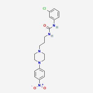 molecular formula C20H24ClN5O3 B4134486 N-(3-chlorophenyl)-N'-{3-[4-(4-nitrophenyl)-1-piperazinyl]propyl}urea 