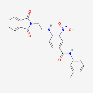 4-{[2-(1,3-dioxo-1,3-dihydro-2H-isoindol-2-yl)ethyl]amino}-N-(3-methylphenyl)-3-nitrobenzamide
