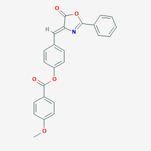 molecular formula C24H17NO5 B413450 4-[(5-oxo-2-phenyl-1,3-oxazol-4(5H)-ylidene)methyl]phenyl 4-methoxybenzoate 