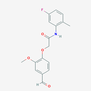 N-(5-fluoro-2-methylphenyl)-2-(4-formyl-2-methoxyphenoxy)acetamide