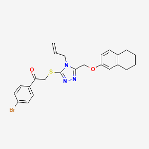 2-({4-allyl-5-[(5,6,7,8-tetrahydro-2-naphthalenyloxy)methyl]-4H-1,2,4-triazol-3-yl}thio)-1-(4-bromophenyl)ethanone