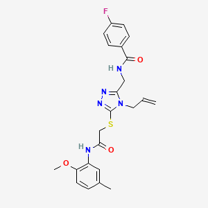 N-{[4-allyl-5-({2-[(2-methoxy-5-methylphenyl)amino]-2-oxoethyl}thio)-4H-1,2,4-triazol-3-yl]methyl}-4-fluorobenzamide