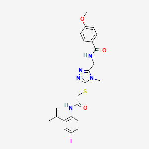 molecular formula C23H26IN5O3S B4134567 N-{[5-({2-[(4-iodo-2-isopropylphenyl)amino]-2-oxoethyl}thio)-4-methyl-4H-1,2,4-triazol-3-yl]methyl}-4-methoxybenzamide 