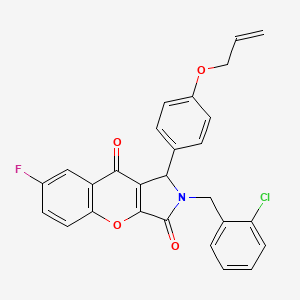 molecular formula C27H19ClFNO4 B4134573 1-[4-(allyloxy)phenyl]-2-(2-chlorobenzyl)-7-fluoro-1,2-dihydrochromeno[2,3-c]pyrrole-3,9-dione 