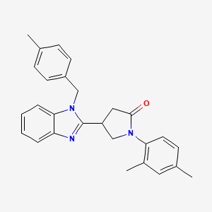 molecular formula C27H27N3O B4134579 1-(2,4-dimethylphenyl)-4-[1-(4-methylbenzyl)-1H-benzimidazol-2-yl]-2-pyrrolidinone 
