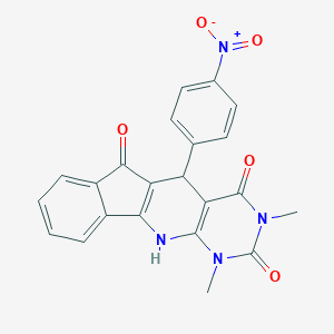 1,3-dimethyl-5-(4-nitrophenyl)-5,11-dihydro-1H-indeno[2',1':5,6]pyrido[2,3-d]pyrimidine-2,4,6(3H)-trione