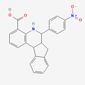 molecular formula C23H18N2O4 B4134611 6-(4-nitrophenyl)-6,6a,7,11b-tetrahydro-5H-indeno[2,1-c]quinoline-4-carboxylic acid 