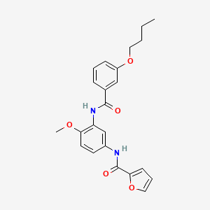 molecular formula C23H24N2O5 B4134618 N-{3-[(3-butoxybenzoyl)amino]-4-methoxyphenyl}-2-furamide 