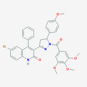 6-bromo-3-[5-(4-methoxyphenyl)-1-(3,4,5-trimethoxybenzoyl)-4,5-dihydro-1H-pyrazol-3-yl]-4-phenyl-2(1H)-quinolinone