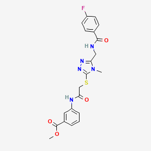 methyl 3-({[(5-{[(4-fluorobenzoyl)amino]methyl}-4-methyl-4H-1,2,4-triazol-3-yl)thio]acetyl}amino)benzoate