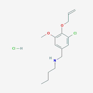 molecular formula C15H23Cl2NO2 B4134698 N-[4-(allyloxy)-3-chloro-5-methoxybenzyl]-1-butanamine hydrochloride 