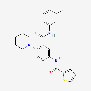 N-[3-{[(3-methylphenyl)amino]carbonyl}-4-(1-piperidinyl)phenyl]-2-thiophenecarboxamide