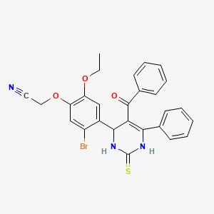 [4-(5-benzoyl-6-phenyl-2-thioxo-1,2,3,4-tetrahydro-4-pyrimidinyl)-5-bromo-2-ethoxyphenoxy]acetonitrile
