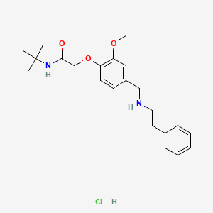 molecular formula C23H33ClN2O3 B4134714 N-(tert-butyl)-2-(2-ethoxy-4-{[(2-phenylethyl)amino]methyl}phenoxy)acetamide hydrochloride 