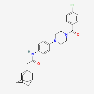 molecular formula C29H34ClN3O2 B4134757 2-(1-adamantyl)-N-{4-[4-(4-chlorobenzoyl)-1-piperazinyl]phenyl}acetamide 