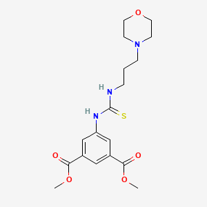 molecular formula C18H25N3O5S B4134778 dimethyl 5-[({[3-(4-morpholinyl)propyl]amino}carbonothioyl)amino]isophthalate 