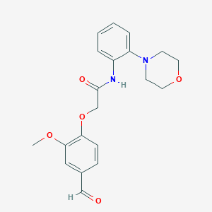 molecular formula C20H22N2O5 B4134807 2-(4-formyl-2-methoxyphenoxy)-N-[2-(4-morpholinyl)phenyl]acetamide 