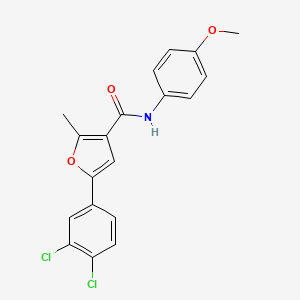 molecular formula C19H15Cl2NO3 B4134814 5-(3,4-dichlorophenyl)-N-(4-methoxyphenyl)-2-methyl-3-furamide 