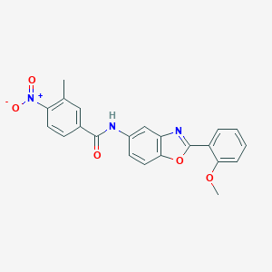 4-nitro-N-[2-(2-methoxyphenyl)-1,3-benzoxazol-5-yl]-3-methylbenzamide