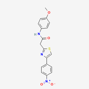 molecular formula C18H15N3O4S B4134822 N-(4-methoxyphenyl)-2-[4-(4-nitrophenyl)-1,3-thiazol-2-yl]acetamide 