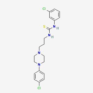 molecular formula C20H24Cl2N4S B4134831 N-(3-chlorophenyl)-N'-{3-[4-(4-chlorophenyl)-1-piperazinyl]propyl}thiourea 