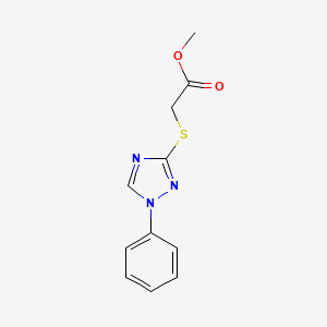 molecular formula C11H11N3O2S B4134845 methyl [(1-phenyl-1H-1,2,4-triazol-3-yl)thio]acetate 
