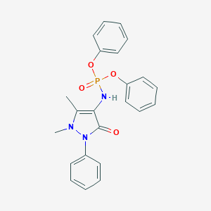molecular formula C23H22N3O4P B413485 diphenyl 1,5-dimethyl-3-oxo-2-phenyl-2,3-dihydro-1H-pyrazol-4-ylamidophosphate 