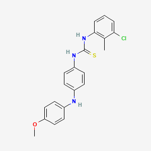 molecular formula C21H20ClN3OS B4134868 N-(3-chloro-2-methylphenyl)-N'-{4-[(4-methoxyphenyl)amino]phenyl}thiourea 