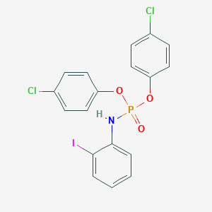 molecular formula C18H13Cl2INO3P B413488 Bis(4-chlorophenyl) 2-iodophenylamidophosphate 