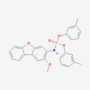 Bis(3-methylphenyl) 2-methoxydibenzo[b,d]furan-3-ylamidophosphate