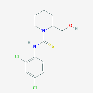 molecular formula C13H16Cl2N2OS B4134897 N-(2,4-dichlorophenyl)-2-(hydroxymethyl)-1-piperidinecarbothioamide 