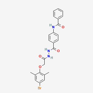 molecular formula C24H22BrN3O4 B4134923 N-[4-({2-[(4-bromo-2,6-dimethylphenoxy)acetyl]hydrazino}carbonyl)phenyl]benzamide 