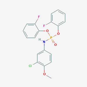 molecular formula C19H15ClF2NO4P B413494 Bis(2-fluorophenyl) 3-chloro-4-methoxyphenylamidophosphate 