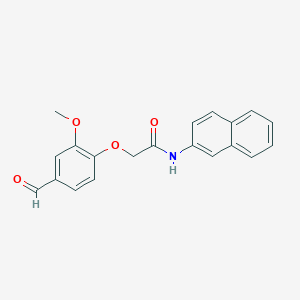 molecular formula C20H17NO4 B4134940 2-(4-formyl-2-methoxyphenoxy)-N-2-naphthylacetamide 