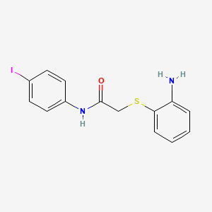 molecular formula C14H13IN2OS B4134981 2-[(2-aminophenyl)thio]-N-(4-iodophenyl)acetamide 