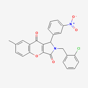 molecular formula C25H17ClN2O5 B4134996 2-(2-chlorobenzyl)-7-methyl-1-(3-nitrophenyl)-1,2-dihydrochromeno[2,3-c]pyrrole-3,9-dione 