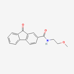 molecular formula C17H15NO3 B4135049 N-(2-methoxyethyl)-9-oxo-9H-fluorene-2-carboxamide 
