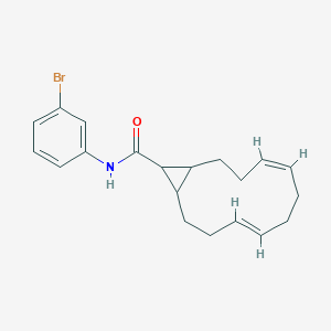 N-(3-bromophenyl)bicyclo[10.1.0]trideca-4,8-diene-13-carboxamide