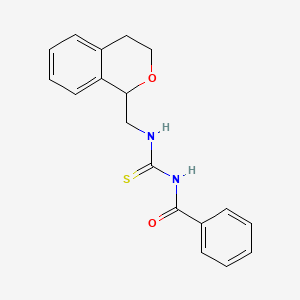molecular formula C18H18N2O2S B4135096 N-{[(3,4-dihydro-1H-isochromen-1-ylmethyl)amino]carbonothioyl}benzamide 