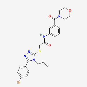 molecular formula C24H24BrN5O3S B4135126 2-{[4-allyl-5-(4-bromophenyl)-4H-1,2,4-triazol-3-yl]thio}-N-[3-(4-morpholinylcarbonyl)phenyl]acetamide 