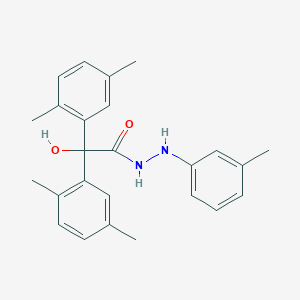 molecular formula C25H28N2O2 B4135136 2,2-bis(2,5-dimethylphenyl)-2-hydroxy-N'-(3-methylphenyl)acetohydrazide 