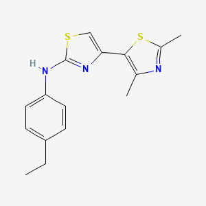 molecular formula C16H17N3S2 B4135153 N-(4-ethylphenyl)-2',4'-dimethyl-4,5'-bi-1,3-thiazol-2-amine 