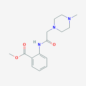 molecular formula C15H21N3O3 B4135161 methyl 2-{[(4-methyl-1-piperazinyl)acetyl]amino}benzoate 