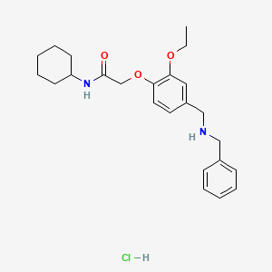 molecular formula C24H33ClN2O3 B4135165 2-{4-[(benzylamino)methyl]-2-ethoxyphenoxy}-N-cyclohexylacetamide hydrochloride 