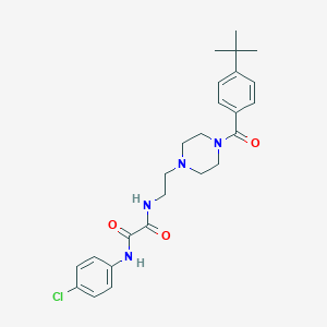 molecular formula C25H31ClN4O3 B413517 N~1~-{2-[4-(4-tert-butylbenzoyl)-1-piperazinyl]ethyl}-N~2~-(4-chlorophenyl)ethanediamide 
