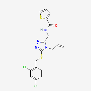 molecular formula C18H16Cl2N4OS2 B4135195 N-({4-allyl-5-[(2,4-dichlorobenzyl)thio]-4H-1,2,4-triazol-3-yl}methyl)-2-thiophenecarboxamide 