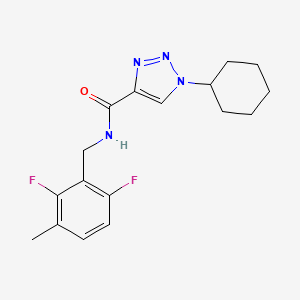 molecular formula C17H20F2N4O B4135196 1-cyclohexyl-N-(2,6-difluoro-3-methylbenzyl)-1H-1,2,3-triazole-4-carboxamide 